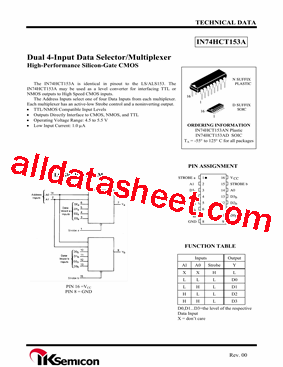 IN74HCT153A型号图片