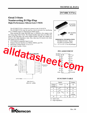 IN74HCT374AN型号图片