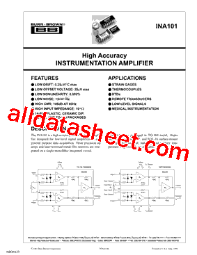 INA101AG型号图片