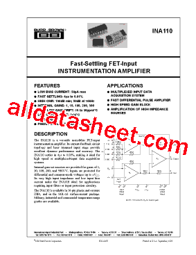 INA110AG型号图片