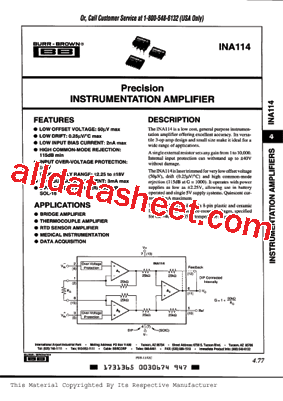 INA114AP型号图片