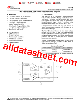 INA118PB型号图片