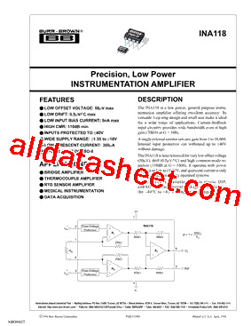 INA118UB2K5型号图片