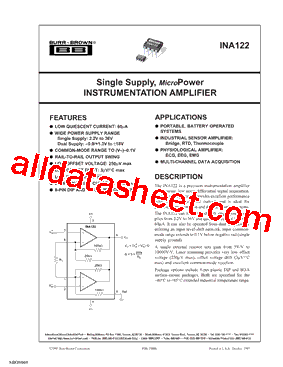 INA122PG4型号图片