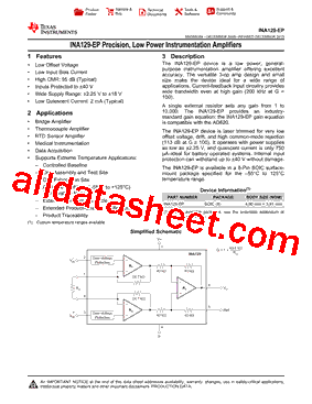 INA129MDREP型号图片