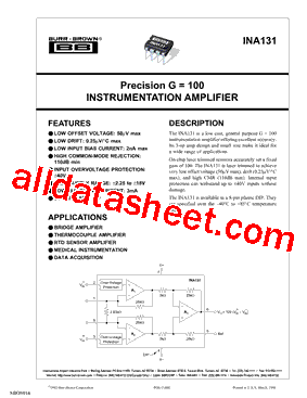 INA131BP型号图片