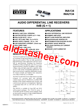 INA134PAG4型号图片