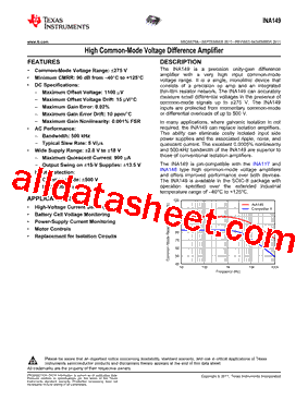 INA149AIDR型号图片
