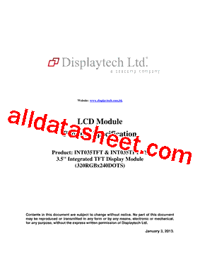 INT035TFT-TS型号图片