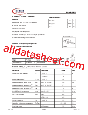 IPA60R125CP型号图片