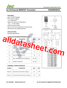 IPA60R650CE型号图片