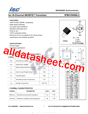 IPB019N06L3GATMA1型号图片