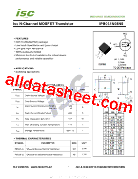 IPB031N08N5型号图片