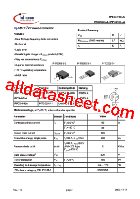 IPB03N03LA型号图片