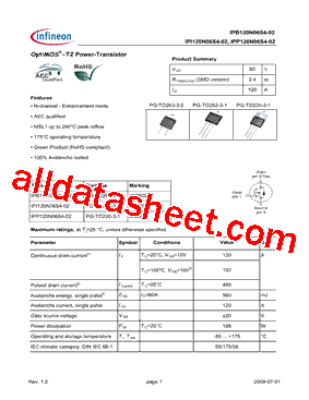 IPB120N06S4-02型号图片