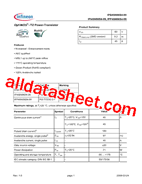 IPB45N06S4-09型号图片
