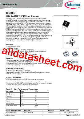 IPB60R105CFD7型号图片