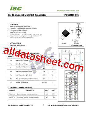 IPB60R600P6型号图片