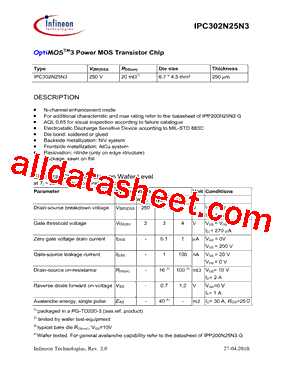 IPC302N25N3型号图片