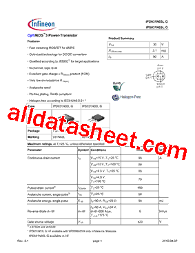 IPD031N03LG型号图片
