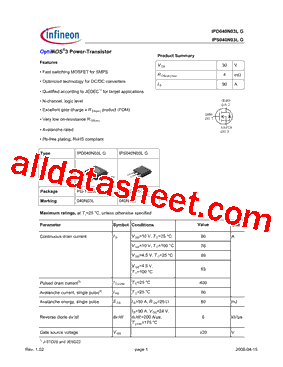 IPD040N03LG型号图片