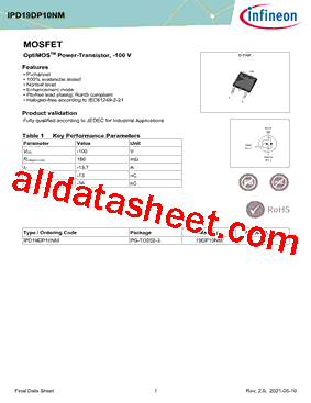 IPD19DP10NM型号图片