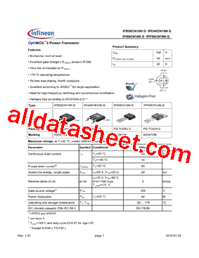 IPD50CN10NG型号图片