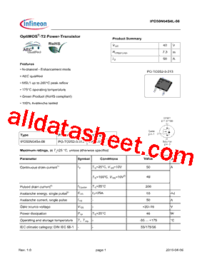 IPD50N04S4L-08型号图片