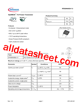 IPD50N08S4-13型号图片