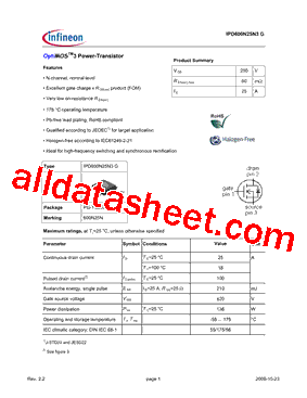 IPD600N25N3G型号图片