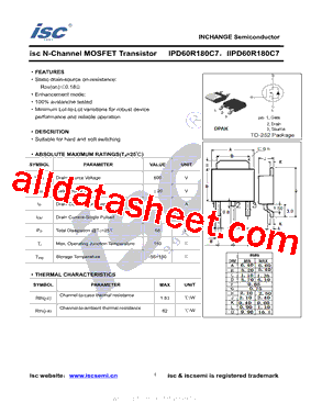 IPD60R180C7型号图片