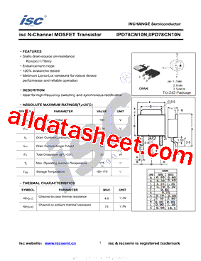 IPD78CN10NG型号图片