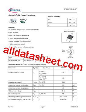 IPD80P03P4L-07型号图片