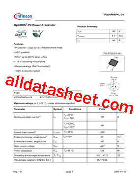 IPD90P04P4L-04型号图片