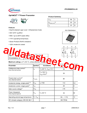 IPG20N06S3L-23型号图片