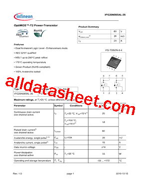 IPG20N06S4L-26型号图片