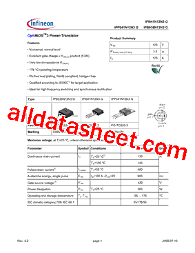 IPI041N12N3G型号图片