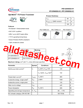 IPI120N06S4-H1型号图片