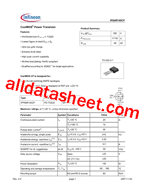 IPI50R140CP型号图片