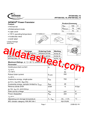 IPI70N10SL-16型号图片