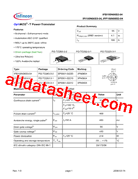 IPP100N06S3-04型号图片