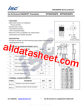 IPP60R380P6型号图片