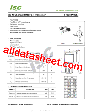 IPU050N03L型号图片