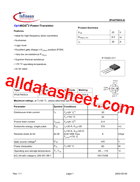 IPU07N03LA型号图片