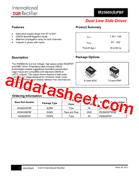 IR25600PBF型号图片