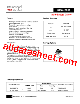 IR25602SPBF型号图片