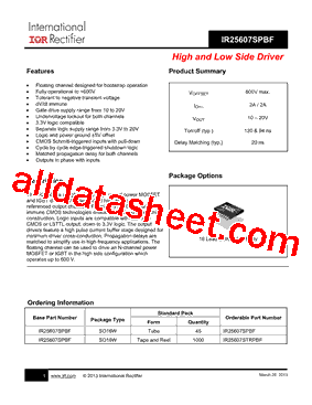IR25607SPBF型号图片