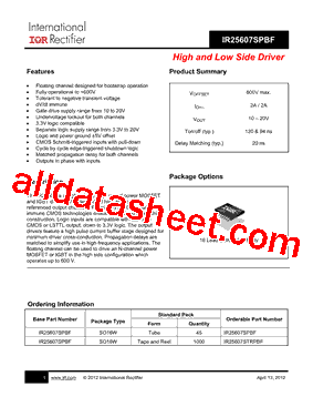 IR25607STRPBF型号图片