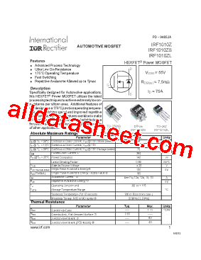 IRF1010ZLPBF型号图片