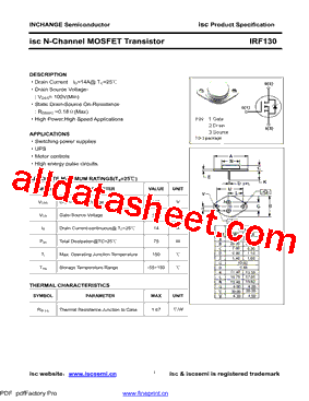 IRF130型号图片